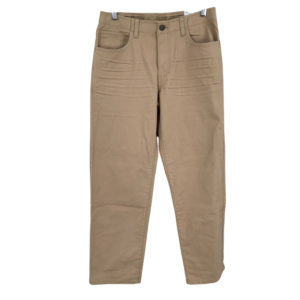 Sonoma Straight Pants Women 18 Tan Cotton Stretch Khaki Chino Classic NEW